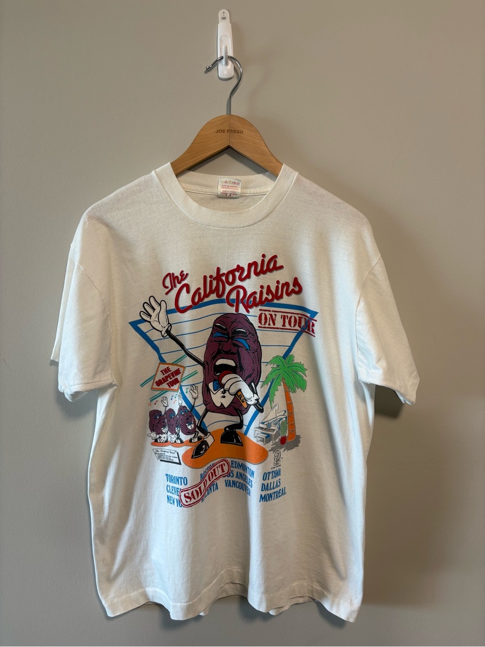 Vintage The California Raisins On Tour Shirt XL